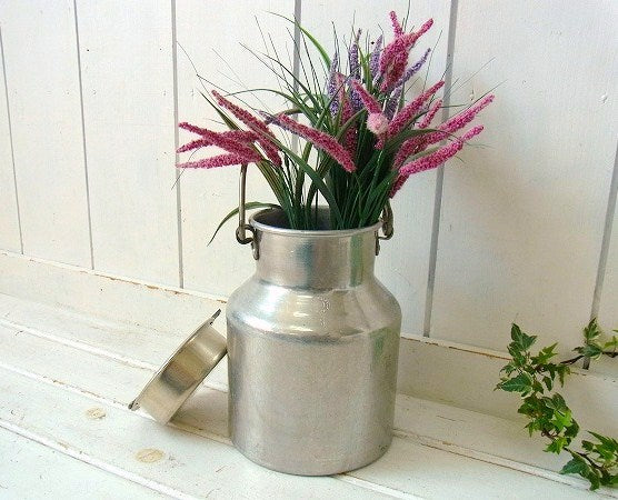 ステンレス製・アンティーク・ミルク缶/ミルク容器/ミルクキャリー USA