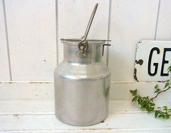 ステンレス製・アンティーク・ミルク缶/ミルク容器/ミルクキャリー USA