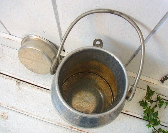 ステンレス製・アンティーク・ミルク缶/ミルク容器/ミルクキャリー USA