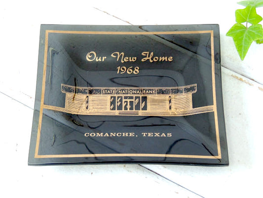 【1968・STATE NATIONAL BANK】ガラス製・皿・ヴィンテージ・マネートレイ