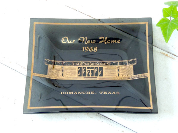 【1968・STATE NATIONAL BANK】ガラス製・皿・ヴィンテージ・マネートレイ