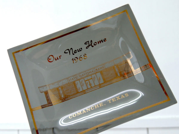 【1968・STATE NATIONAL BANK】ガラス製・皿・ヴィンテージ・マネートレイ