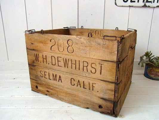 折りたたみ式・アンティーク・ウッドボックス/フォールディング木箱 USA