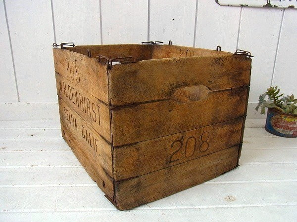 折りたたみ式・アンティーク・ウッドボックス/フォールディング木箱 USA
