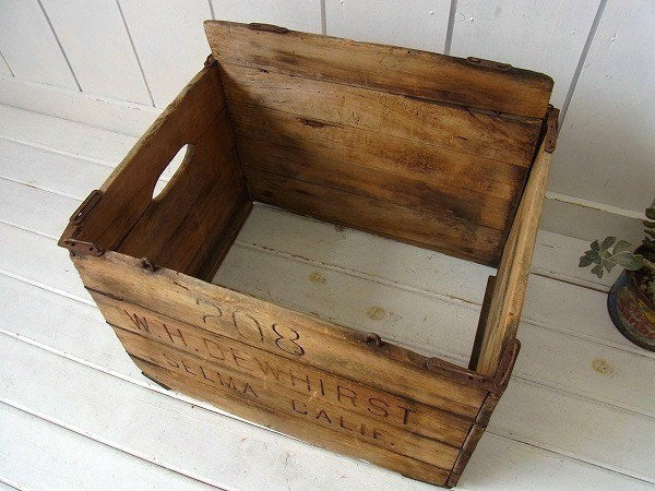 折りたたみ式・アンティーク・ウッドボックス/フォールディング木箱 USA