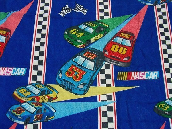 【NASCAR】ナスカー・チェッカーフラッグ・ビンテージ・ユーズドシーツ/アメ車・レース・モーター系
