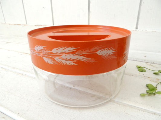 【PYREX】パイレックス・オータムハーベスト・アンティーク・ガラスジャー/保存容器　USA