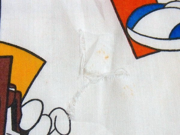 【ミッキー&フレンズ】USA・アルファベット柄・ヴィンテージ・ユーズドシーツ(フラットタイプ)