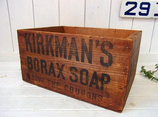 【BORAX SOAP】石鹸のアンティーク・ウッドボックス/木箱/アドバタイジング USA