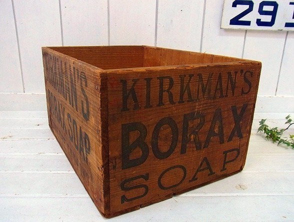 【BORAX SOAP】石鹸のアンティーク・ウッドボックス/木箱/アドバタイジング USA