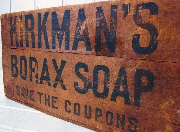 【BORAX SOAP】石鹸のアンティーク・ウッドボックス/木箱/アドバタイジング USA