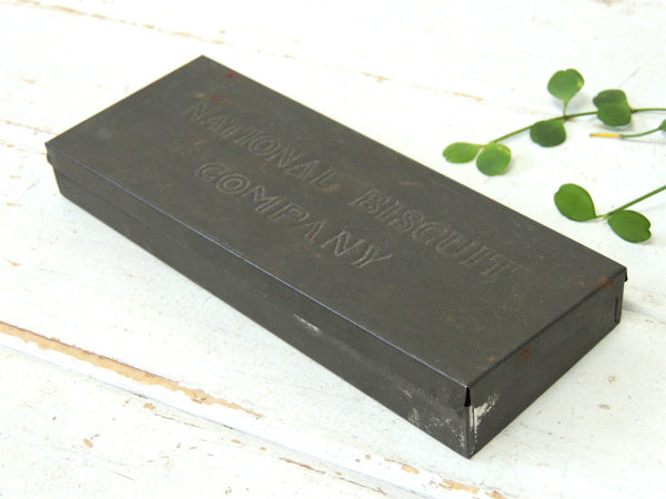 【NATIONAL BISCUIT】19世紀初頭・アンティーク・ビスケット缶・ティン缶・シャビー