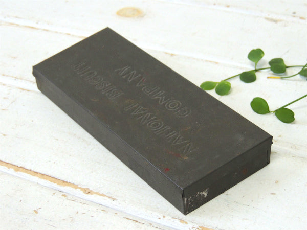 【NATIONAL BISCUIT】19世紀初頭・アンティーク・ビスケット缶・ティン缶・シャビー