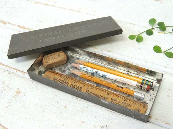 【NATIONAL BISCUIT】19世紀初頭・アンティーク・ビスケット缶・ティン缶・シャビー