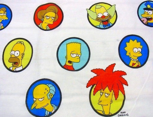 【シンプソンズ】キャラクター生地・ユーズドシーツ(フラット)