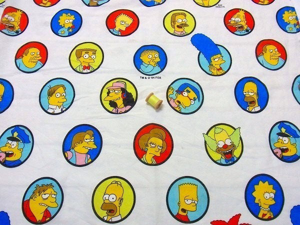 【シンプソンズ】キャラクター生地・ユーズドシーツ(フラット)