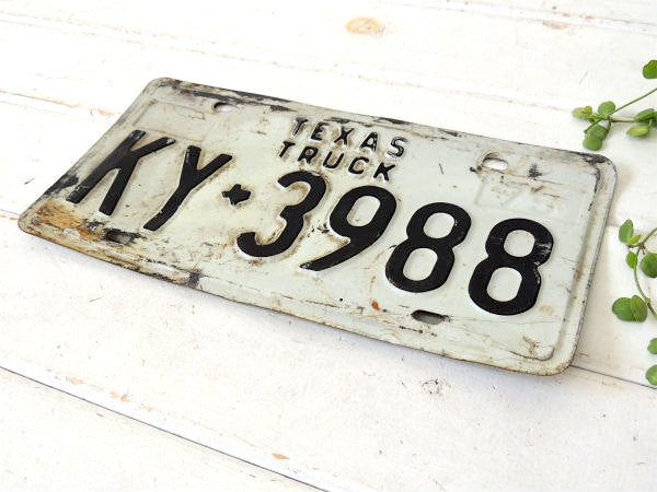 テキサス州・TRUCK・1975 トラック・ナンバー・ヴィンテージ・ナンバープレート