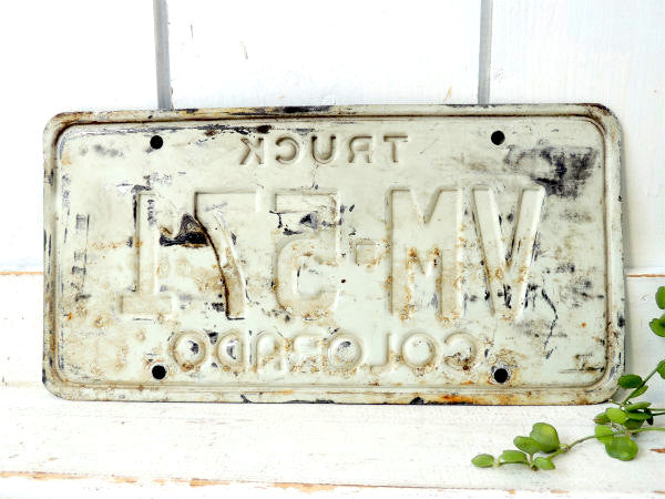 【コロラド州・トラック】ヴィンテージ・ナンバープレート・カーライセンスプレート・緑色