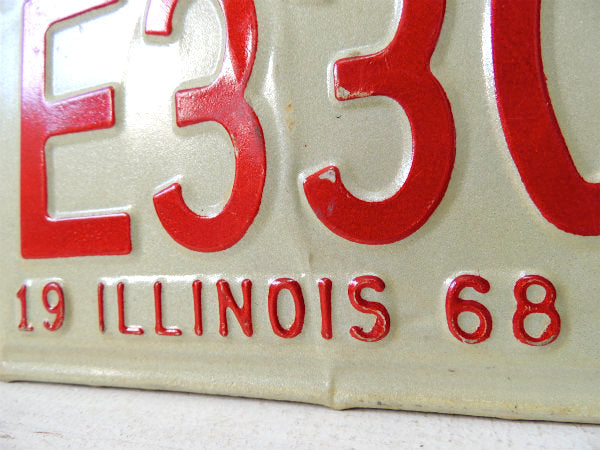 【1968年・ILLINOIS】②イリノイ州ヴィンテージ・ナンバープレート・カーライセンス