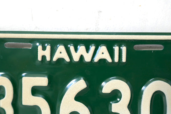 HAWAII 35630 1960年 バイク用・ビンテージ・ナンバープレート・USA・デッドストック