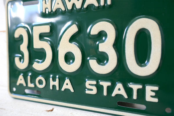 HAWAII 35630 1960年 バイク用・ビンテージ・ナンバープレート・USA・デッドストック