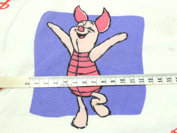 【くまのプーさんと森の仲間たち】USA・カラフル・ベビーサイズ・ユーズドシーツ