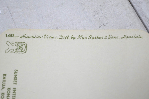 1950's カイルア・コナ・ハワイ島・フラガール・サンセット・ヴィンテージ・ポストカード・絵葉書