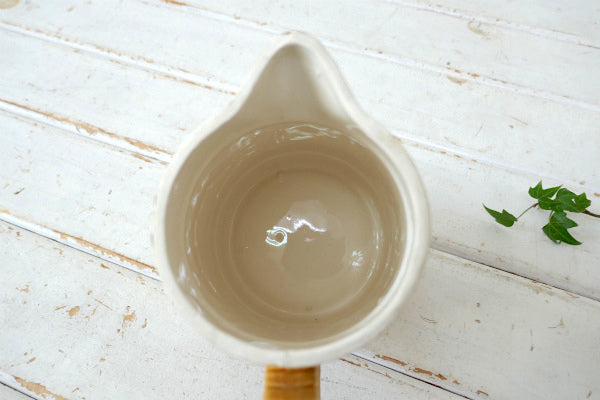 60s Royal Sealy・COFFEE・ウッド柄・陶器・ビンテージ・コーヒーポット・ピッチャー