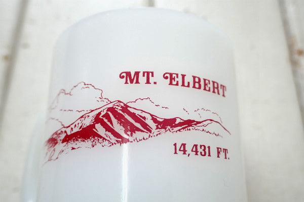 グラスベイク・コロラド・MT ELBERT・ミルクガラス・ヴィンテージ・マグカップ・食器・スーベニア