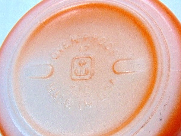 【Fire King】ファイヤーキング・オレンジ色・家具屋さんのアドバタイジング・マグカップ