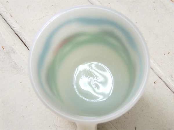 【Fire King】ファイヤーキング・メドウズ・羊&牧場柄・ヴィンテージ・マグカップ・食器 USA