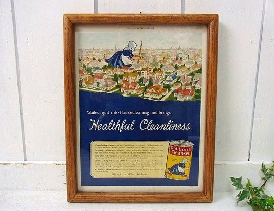 1926年の広告入り・ヴィンテージ・木製フレーム/額縁　USA