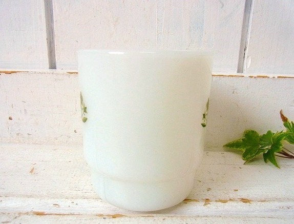 【FireKing】メドウグリーン・ヴィンテージ・マグカップ・スタッキングマグ・食器 USA