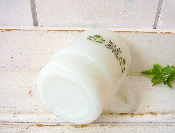 【FireKing】メドウグリーン・ヴィンテージ・マグカップ・スタッキングマグ・食器 USA