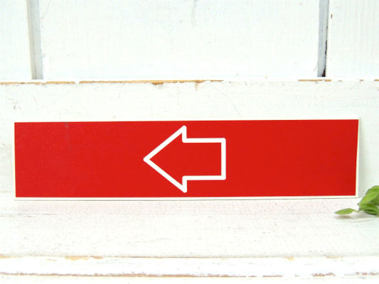 ← 矢印 レッドカラー USA・米国標識・デッドストック・ヴィンテージ・サインプレート・看板