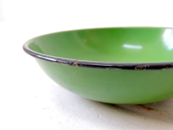 グリーン アンティーク・ホーローボウル・琺瑯・キッチン雑貨・USA