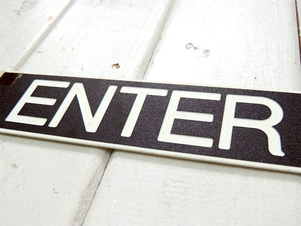 ENTER 入り口 ① USA・米国標識・デッドストック・ヴィンテージ・サイン プレート・看板