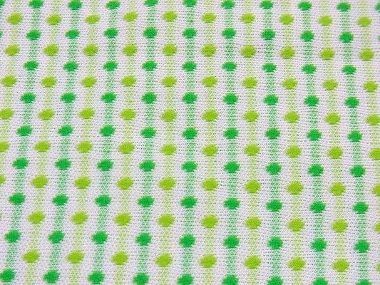 USA!グリーン+黄緑色・小さなドット柄×ストライプ柄・ヴィンテージ・ファブリック/生地