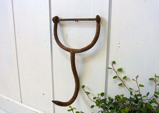 【カントリースタイル・農機具】アイアン製・アンティーク・鉄・フック・農具・工具 USA