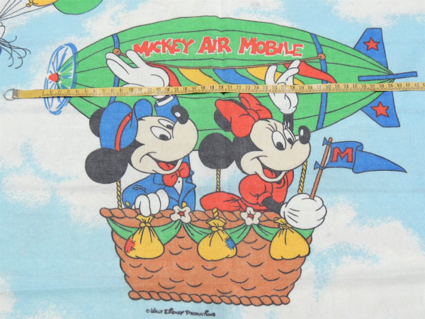 【ミッキー&フレンズ】USA!ディズニー・飛行船・ヴィンテージ・ユーズドシーツ(ボックスタイプ)