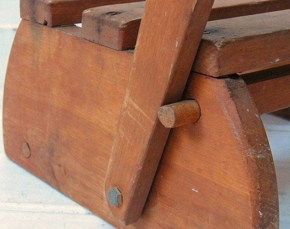 USA・木製・アンティーク・子供イス・チャイルドチェア・踏み台・ステップラダー