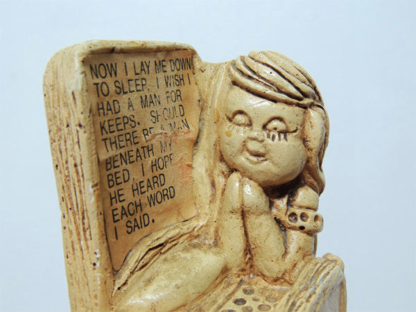 ベッドで祈る少女 70’s ヴィンテージ　メッセージドール　人形　プレゼント USA