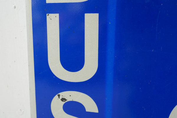 BUS STOP バス停 スチール製 ブルー ヴィンテージ サイン 道路標識 看板 ガレージ USA