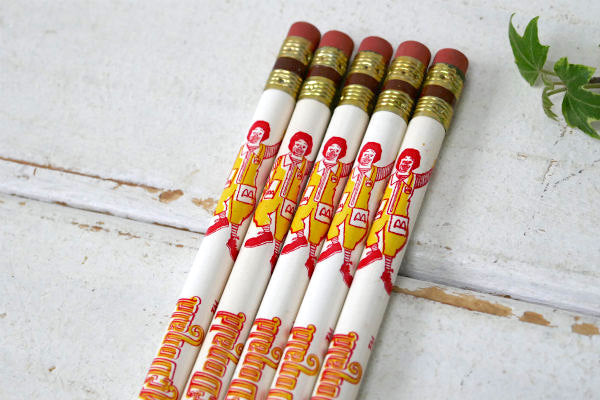 McDonald's マクドナルド 80s デッドストック ヴィンテージ 鉛筆 ペンシル 5本セット