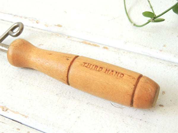 【THIRD HAND】メタル×木製・デッドストック・ヴィンテージ・パイ皿ホルダー・アウトドア