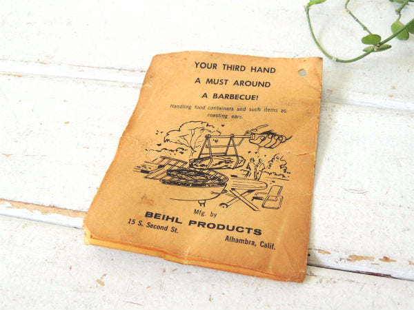 【THIRD HAND】メタル×木製・デッドストック・ヴィンテージ・パイ皿ホルダー・アウトドア