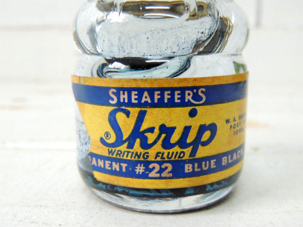 【SHEAFFER】シェーファー・Skrip・ガラス製・ヴィンテージ・インクボトル/瓶・USA
