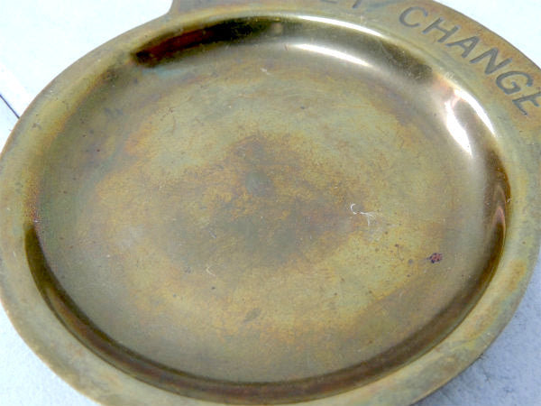 【POCKET CHANGE】真鍮製・アンティーク・ポケットチェンジ・トレイ/マネートレイ USA