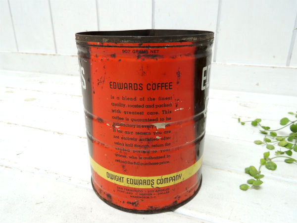 【EDWARDS COFFEE】DRIP GRIND・ブリキ製・ヴィンテージ・コーヒー缶・USA