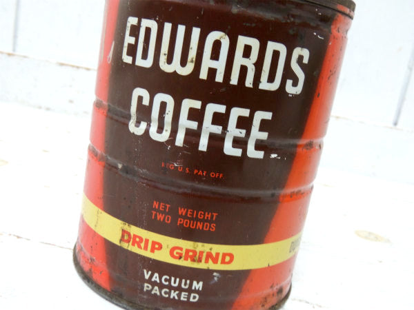 【EDWARDS COFFEE】DRIP GRIND・ブリキ製・ヴィンテージ・コーヒー缶・USA
